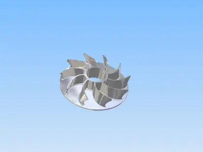 Impeller rusty metal wheel Free 3D model