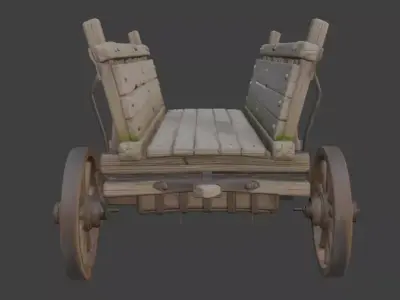 Old Farm Cart 3D model