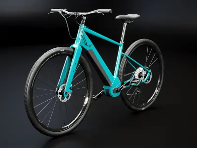 Generic Electric Cross Fintess Bicycle 3D model