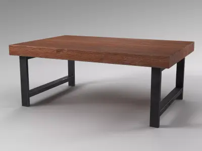 Pottery Barn - Griffin Reclaimed Wood Coffee Table 3D model