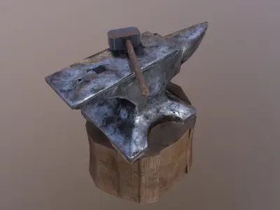Low Poly Anvil Free low-poly 3D model