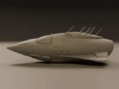 rocket 3D print model