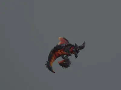 BEE LAVA MONSTER Low-poly 3D model