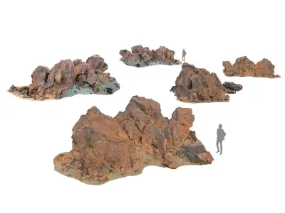 Madagascar Red Rock PACK 3 3D model