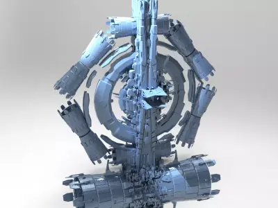 Sci Fi Portal base Gateway 2  3D model