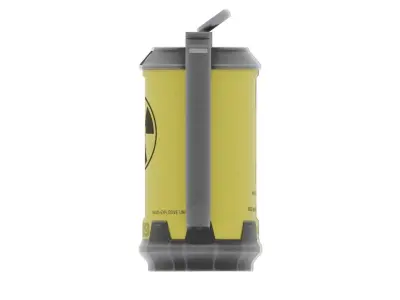 Futuristic Atomic Grenade Low-poly 3D model