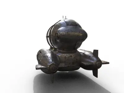 Old Tourist Submersible Terror Low-poly 3D model
