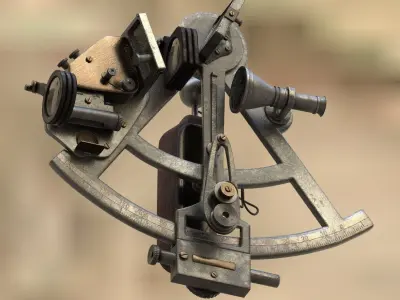 Precision Sextant Low-poly 3D model