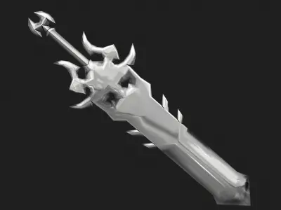 Futuristic Sword Low-poly 3D model shop