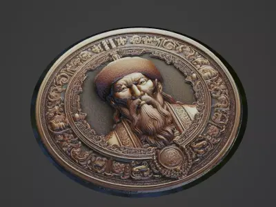 Genghis Khan Medallion 3D print model purchase