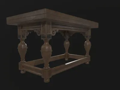 Wooden table 3D model