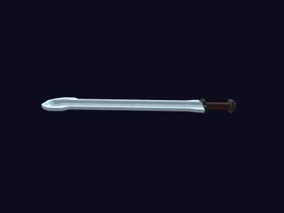 Voxel Big Sword 10 - 3D Lowpoly Weapons Low-poly 3D model