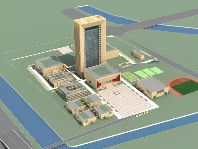 Industry Building 3D model V1
