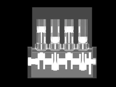 4 Cylinder Inline Assembly Free 3D model