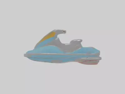 Cartoon Jet Ski Low-poly 3D model