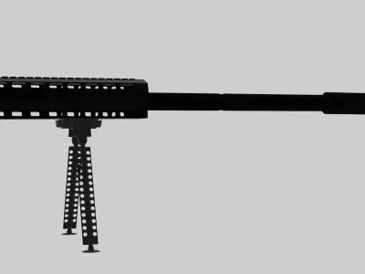 sniper rifle gun model Free low-poly 3D model