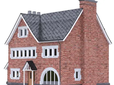 English Brick House 14 Low-poly 3D model