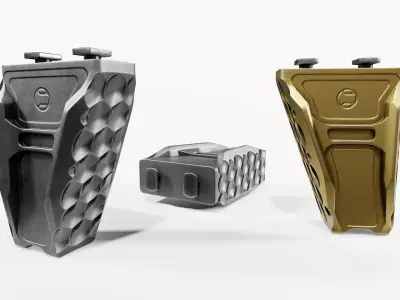Railscales Anchor MLOK Vertical Grip Low-poly 3D model