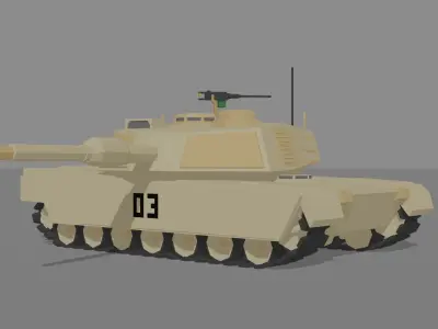 M1 Abrams Low-poly 3D model by bagspoly