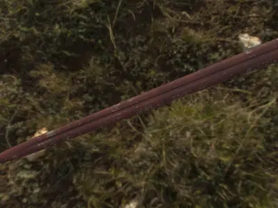Knight sword with scabbard Low-poly 3D model