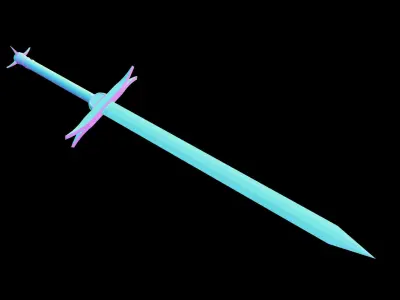 Fantasy Old Long Sword Low-poly 3D model