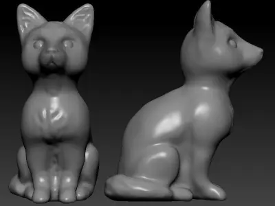 Fox Statue 3D model
