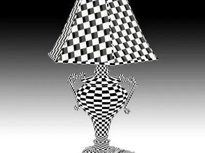 Griffiths and Griffiths 74027 antique brass crystal lamp 3D model