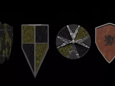 Shield pack 3D model