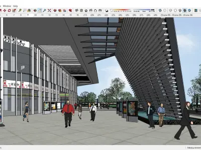 Sketchup Commercial Complex 110 3D model