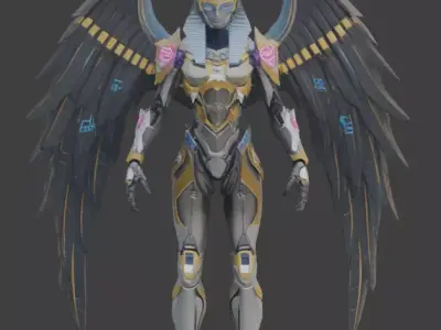 Cybernetic Isis Goddess 3D Model Analysis 3D model