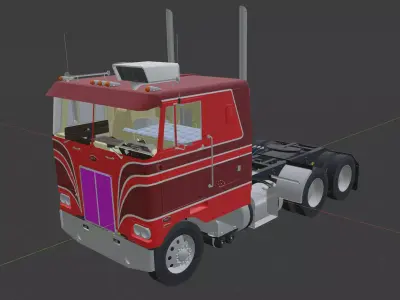 Peterbilt 352 Sleeper 3D model