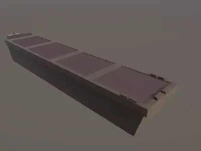 Pontoon Bridge Model  Low-poly 3D model
