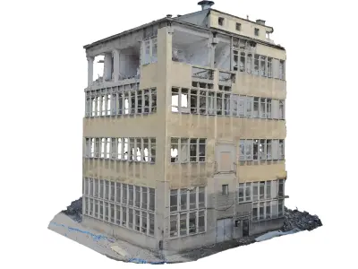 Abandoned Destroyed Building 2 3D model