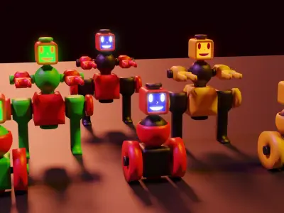 Toy Robots 3D model