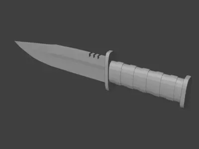 Military knife Free low-poly 3D model