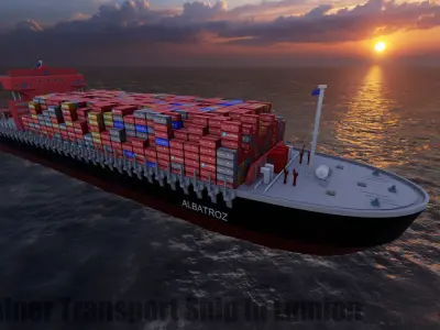 Container Ship 3D model shop