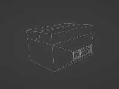 Low Poly Package Free low-poly 3D model