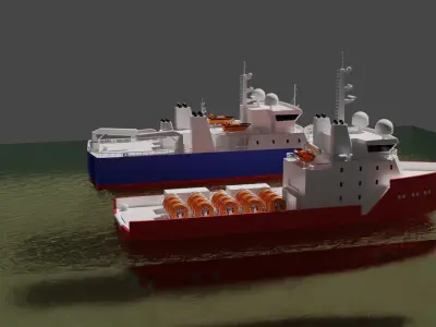 Set of schematic vessels Free 3D model
