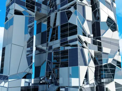 Futuristic Skyscraper 3 3D model buy