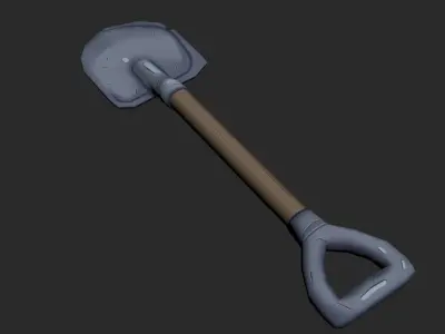 Shovel Low-poly 3D model shop