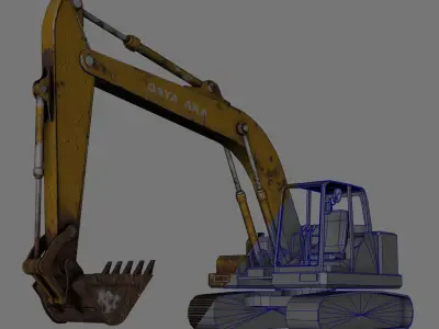 Rusty Digger Low-poly 3D model