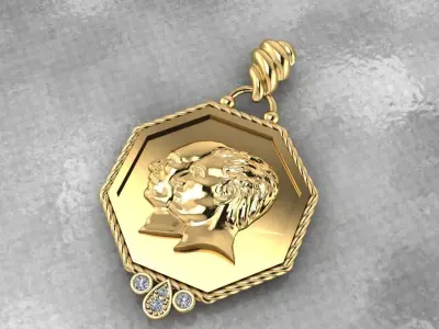 Pendant Pahlavi 3D print model