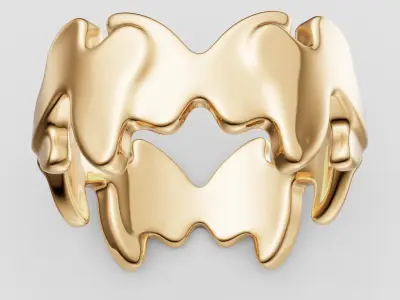 Butterfly eternity ring 17 size 3D print model