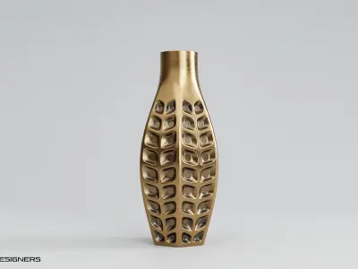 Geometric Leaf Vase - Antique Vase  3D model