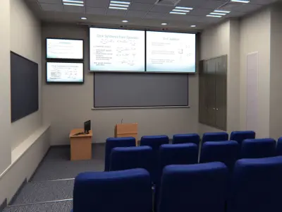 Presentation Room Auditorium Low-poly 3D model