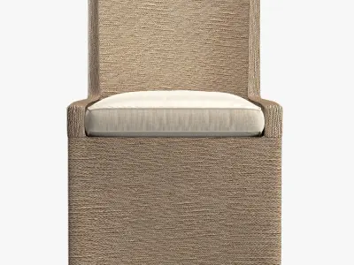 MARISOL SEAGRASS WOVEN BASE TRACK SIDE CHAIR 3D model
