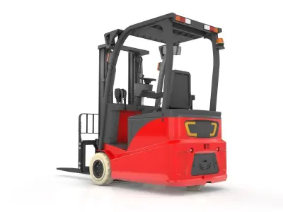 Mini Forklift Rigged and Animated 3D model