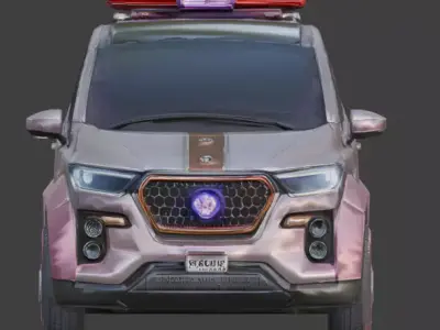 Aesthetic Medical Response Car 3D Model Low-poly 3D model
