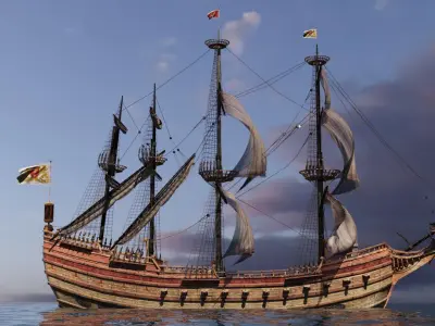 Galleon Ship  3D model