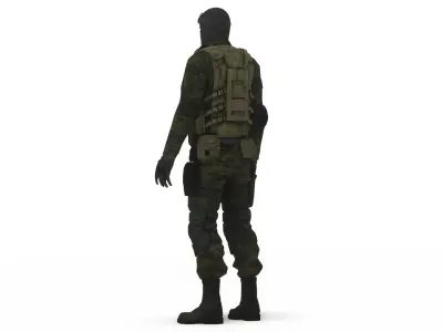 US Special Forces Operator Stealth Uniform 3D Model Low-poly 3D model